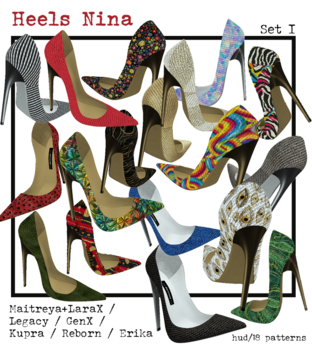 Second Life Marketplace - :::darKrose::: Nina heels Set I
